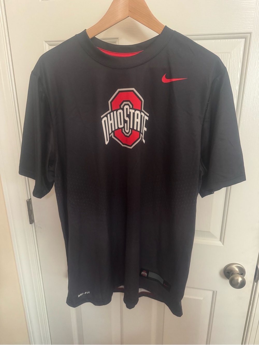 Ohio State Buckeyes Nike T-Shirt Men Large Grey Dri-Fit Heather Short Sleeve Tee